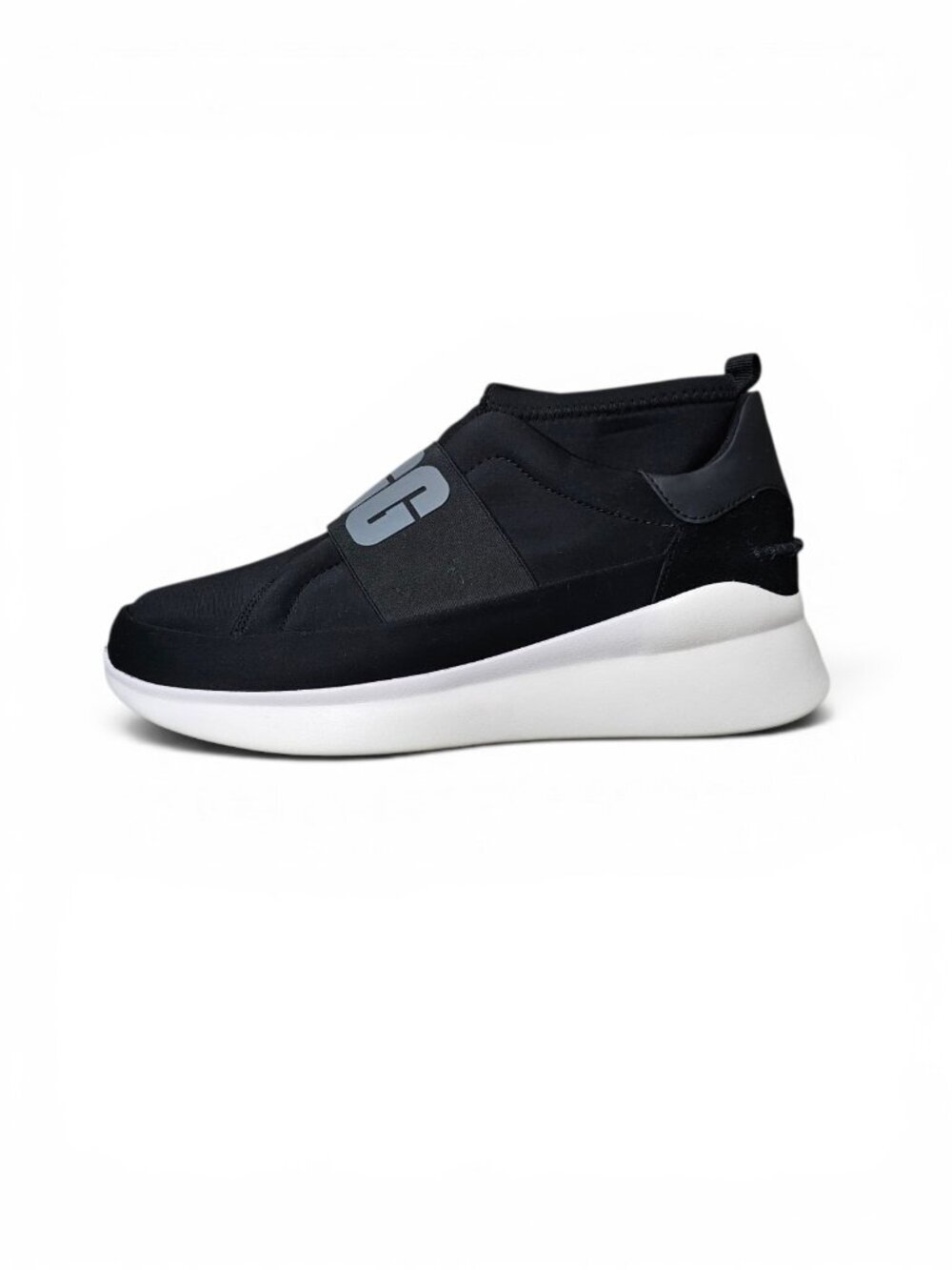 UGG Women's Neutra Metallic logo Slip On Chunky Platform Sneaker Shoes Black 9